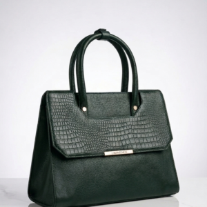 Eminence Emerald Croc-Embossed Satchel