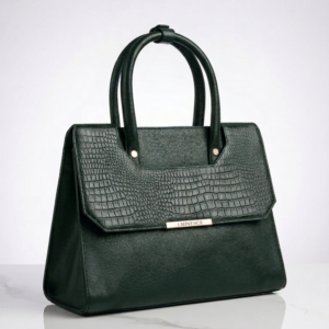 Eminence Emerald Croc-Embossed Satchel